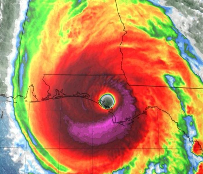 Image of a hurricane over Florida